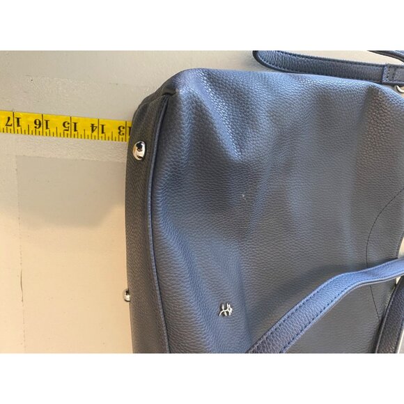 Jenna Kator Purse bag Navy Blue Pebbled Vegan Leather & Matching Wallet - Picture 14 of 16